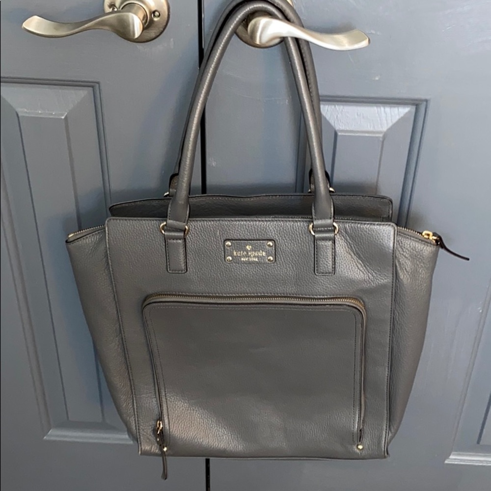 Kate Spade grey leather tote